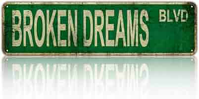 Amazon.com: Broken Dreams BLVD Street Sign Vintage Rustic